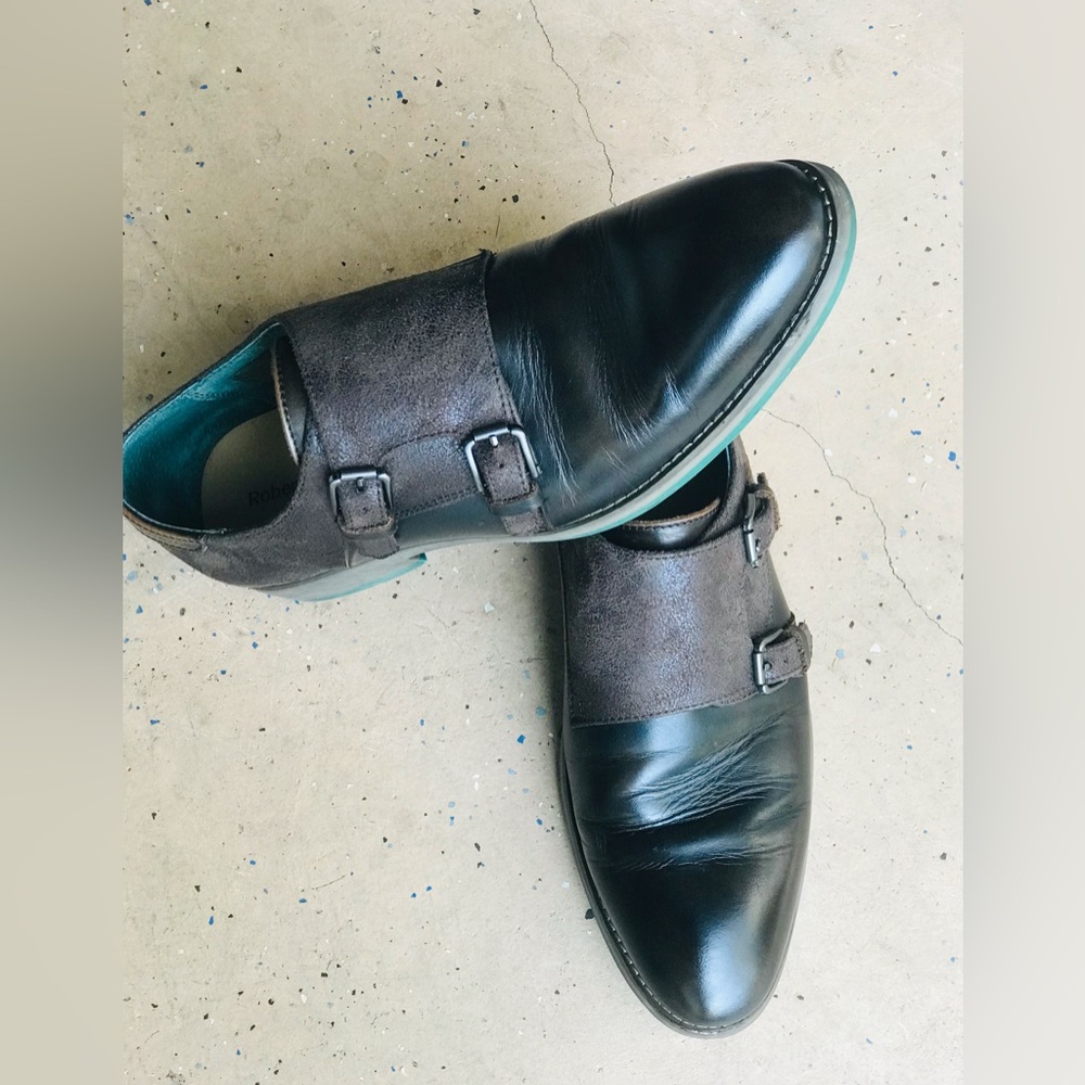 Robert Wayne Thane Distressed Leather Double Monk… - image 7